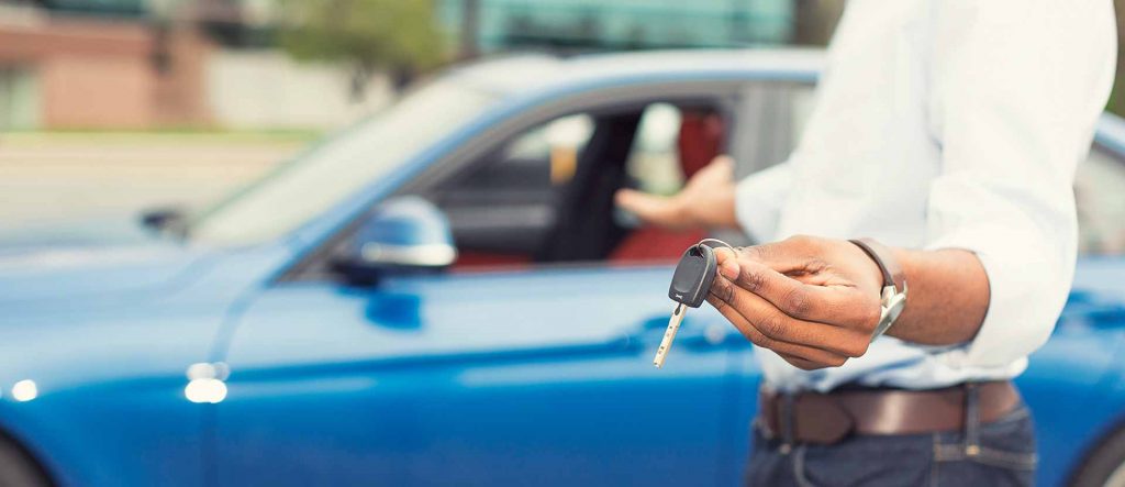 Car purchasing behaviours. Giving out car key