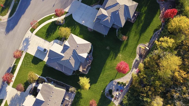 Houses bird eye view