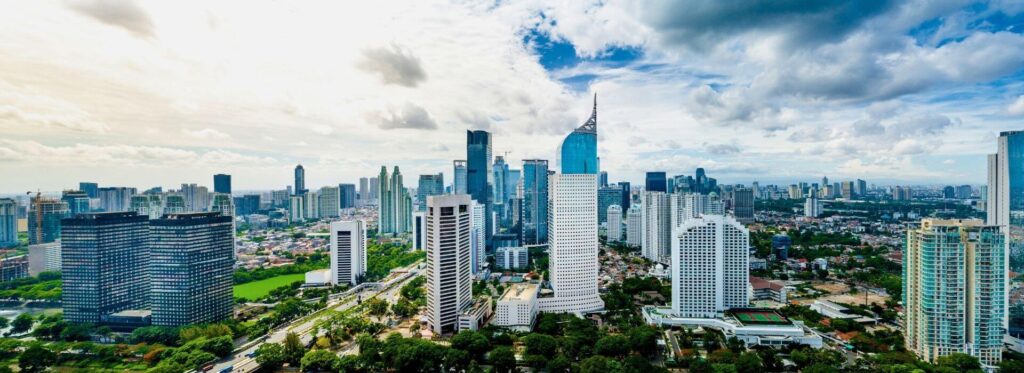 Aerial view of Jakarta city