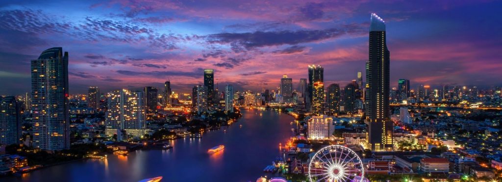 Bangkok city at night time