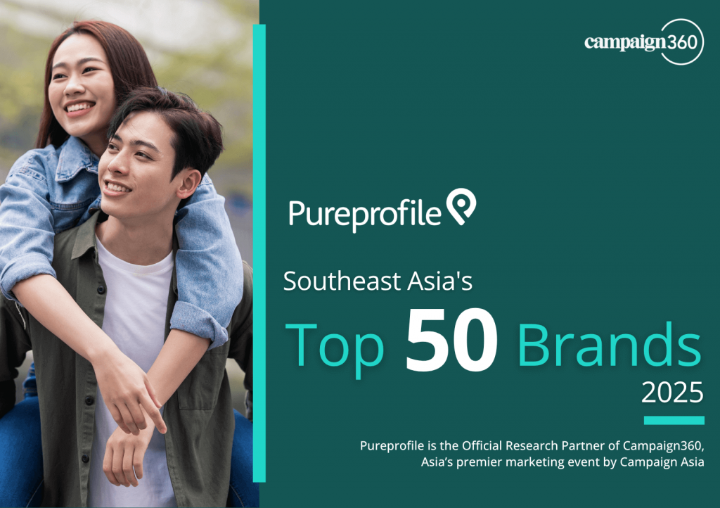 Top 50 brands 2025 banner with asian couple