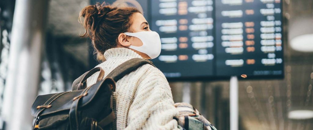 Woman on International airport