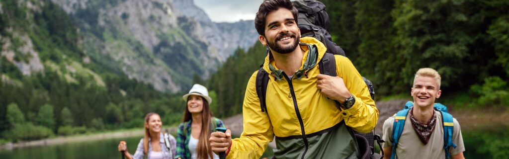 group of people hiking