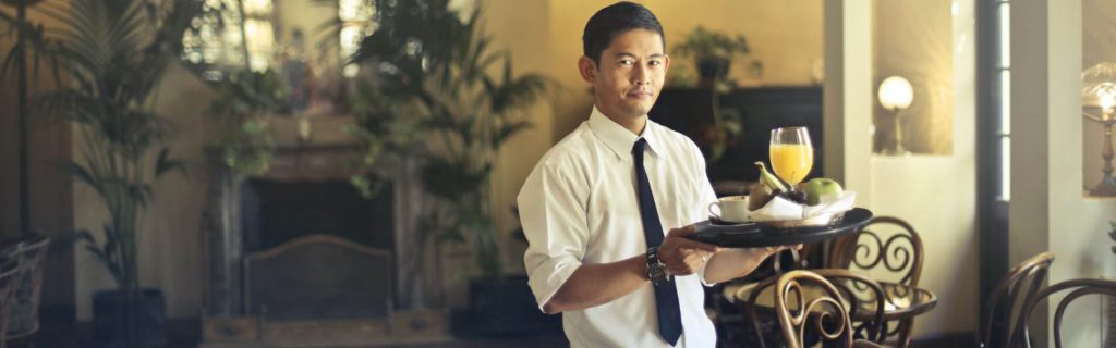 Hotel staff in luxury hotel