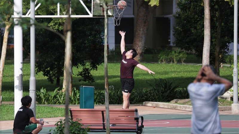 Playing Basketball