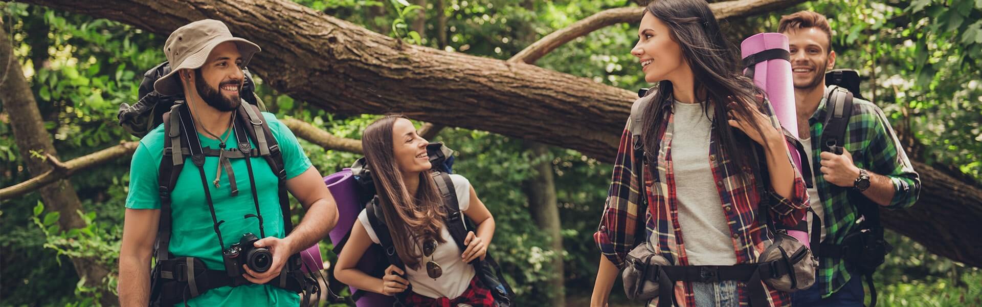 group of people in woodlands