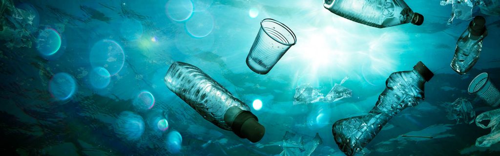 plastic pollution under water