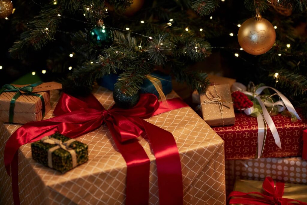 Christmas presents under the tree