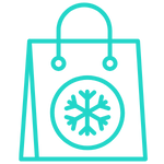 icon Christmas shopping bag