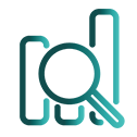 magnified chart icon