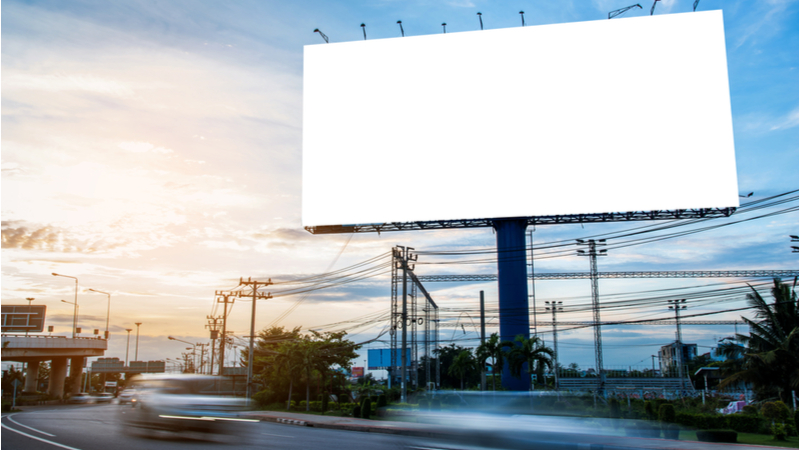 Empty billboard. Should NZ companies be advertising?